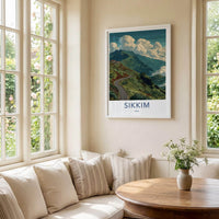 Sikkim Poster - India Wall Art - Sikkim Winding Mountain Road Home Decor