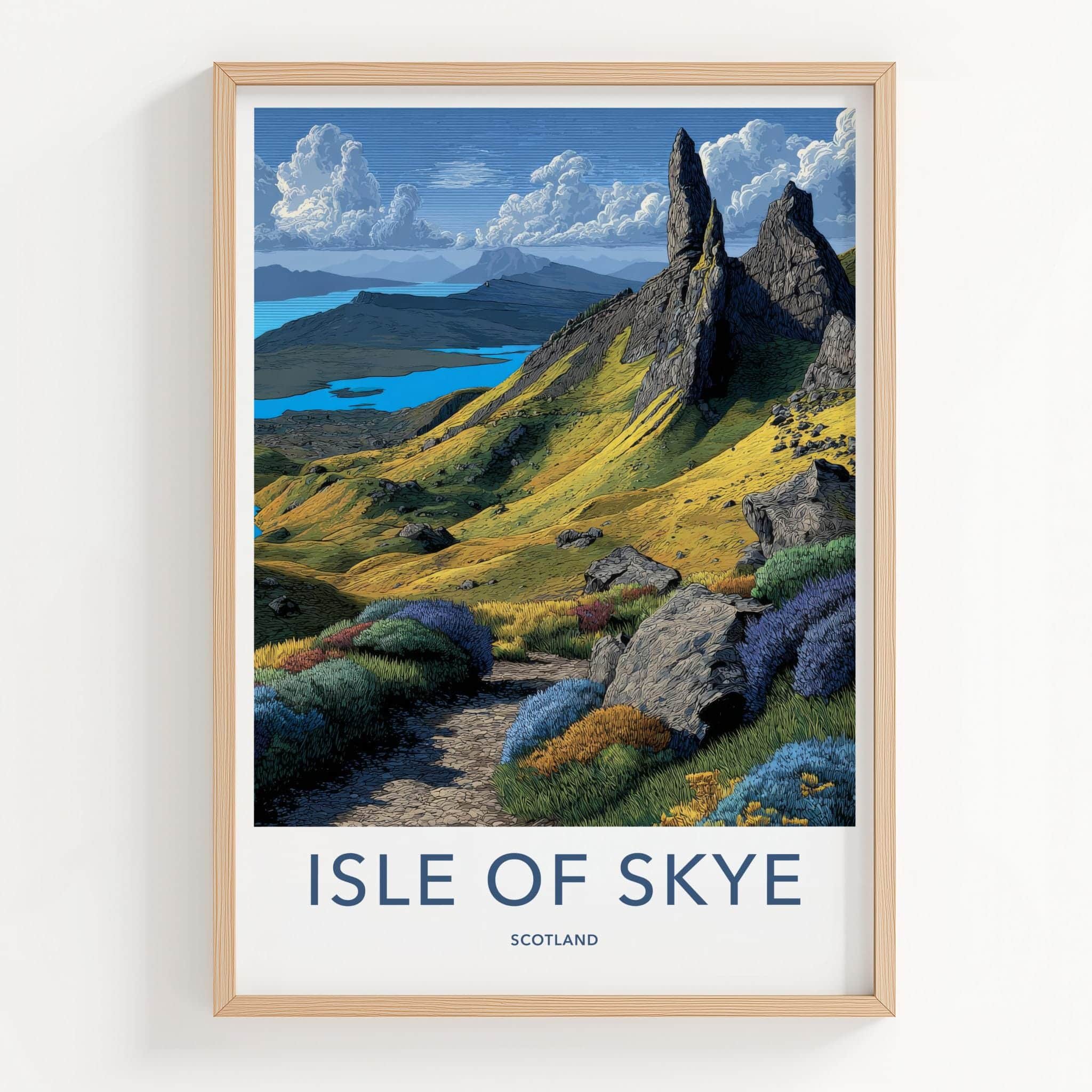 Isle Of Skye Poster - Scotland Travel Art - Storr Rock Formations Home Decor