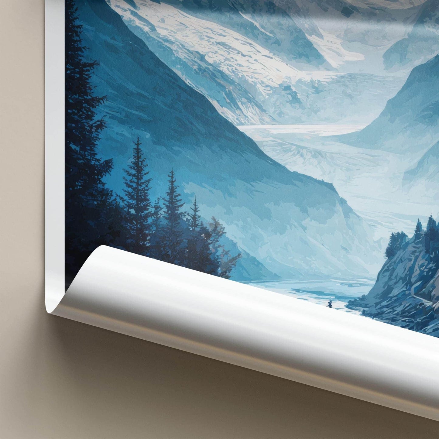 Aletschwald Poster - Switzerland Scenic Art - Glacier Valley Home Decor