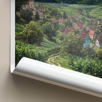 Alsace Poster - France Travel Illustration - Vineyard Village Home Decor