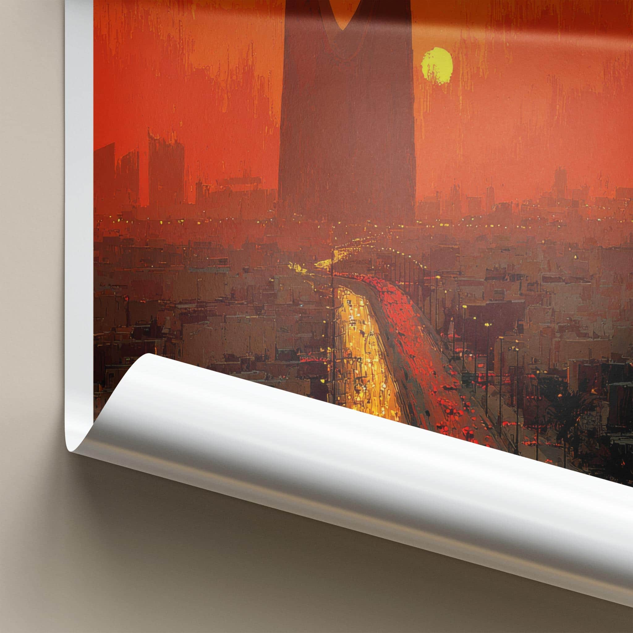 Riyadh Poster - Saudi Arabia Travel Print - Vibrant Skyline Travel Decor