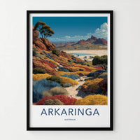 Arkarringa Poster - Australia Travel Print - Vibrant Desert Scene Wall Decor