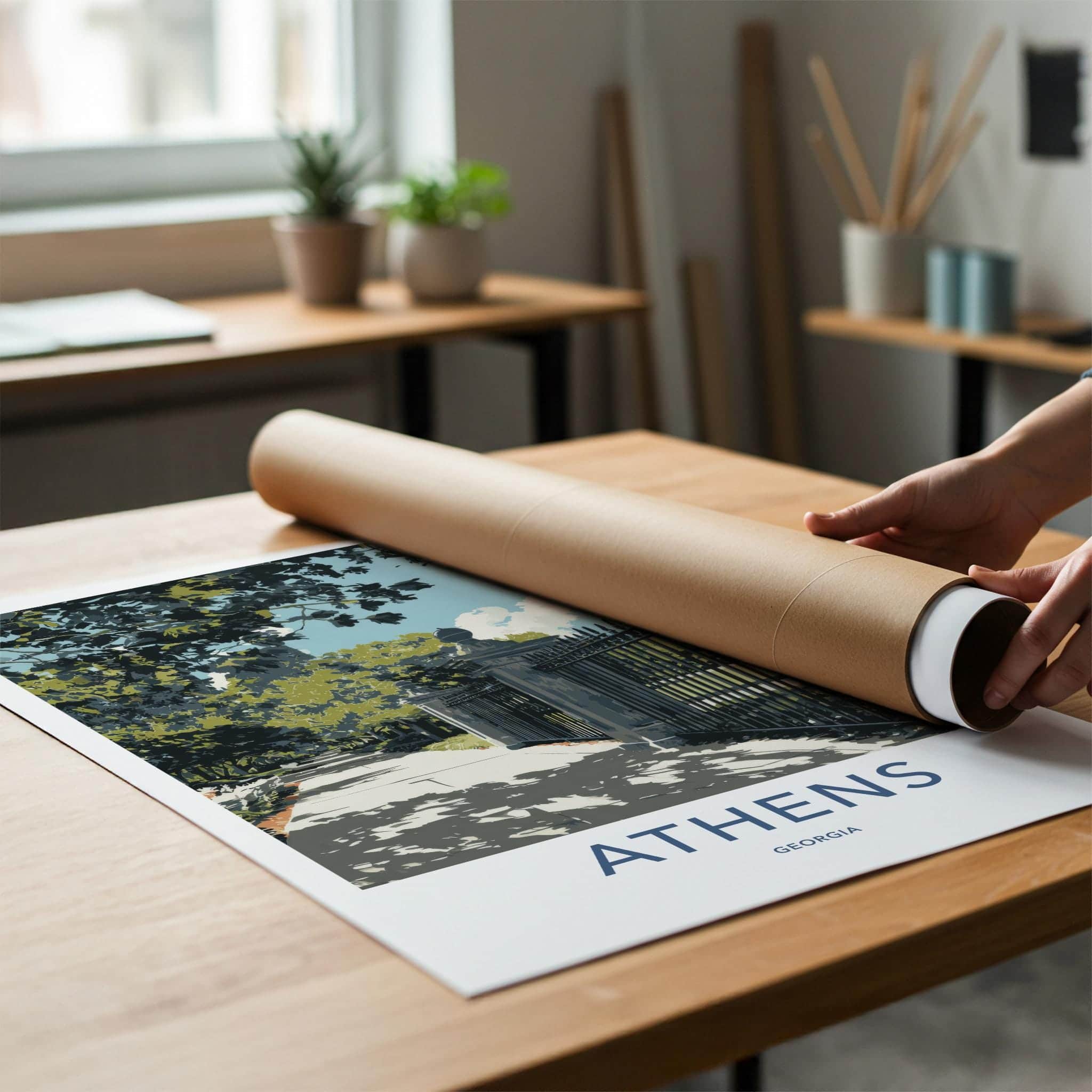 Athens Poster - Georgia Travel Art - United States Home Decor
