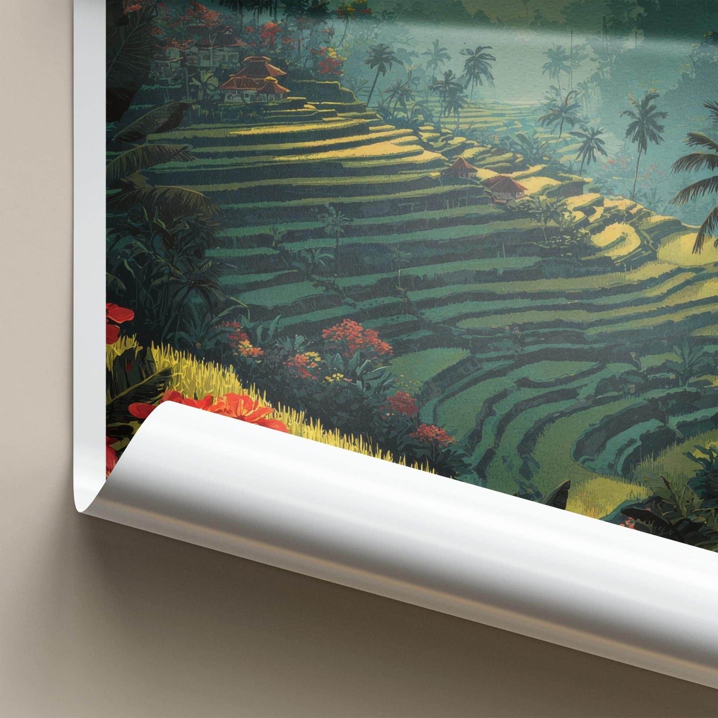 Bali Poster - Indonesia Travel Art - Lush Terraces Home Decor