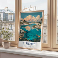 Birishiri Poster - Bangladesh Travel Art - Cloud Reflecting Lake Home Decor