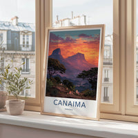 Canaima Poster - Venezuela Travel Art - Vibrant Tepui Sunset Wall Decor