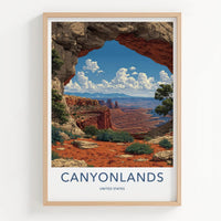 Canyonlands Poster - Utah Scenic Art - Natural Arch Vista Wall Decor
