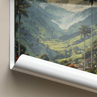Cocora Valley Poster - Colombia Travel Art - Tall Palms Moon Wall Decor