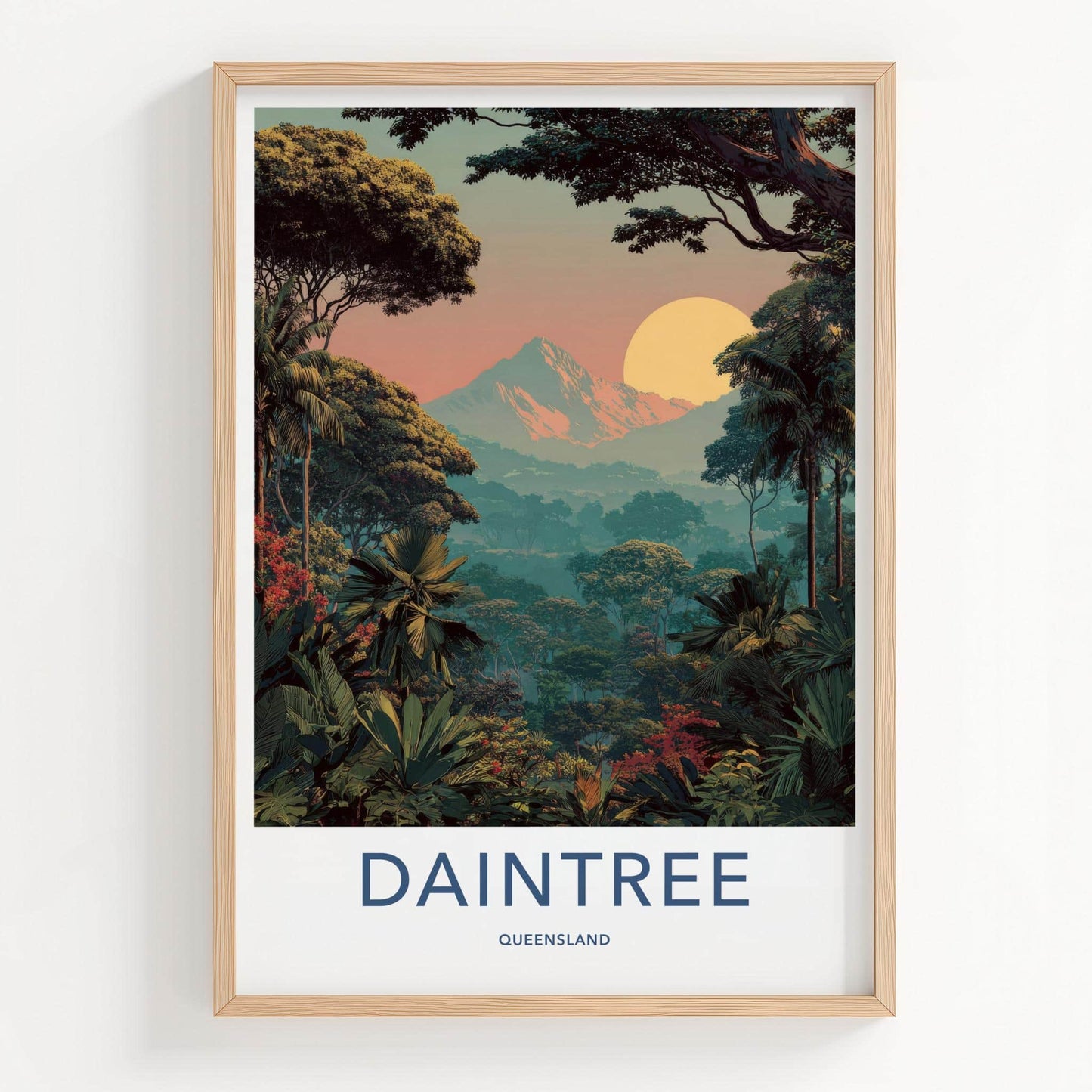 Daintree Poster - Queensland Travel Art - Lush Forest Sunset Home Decor