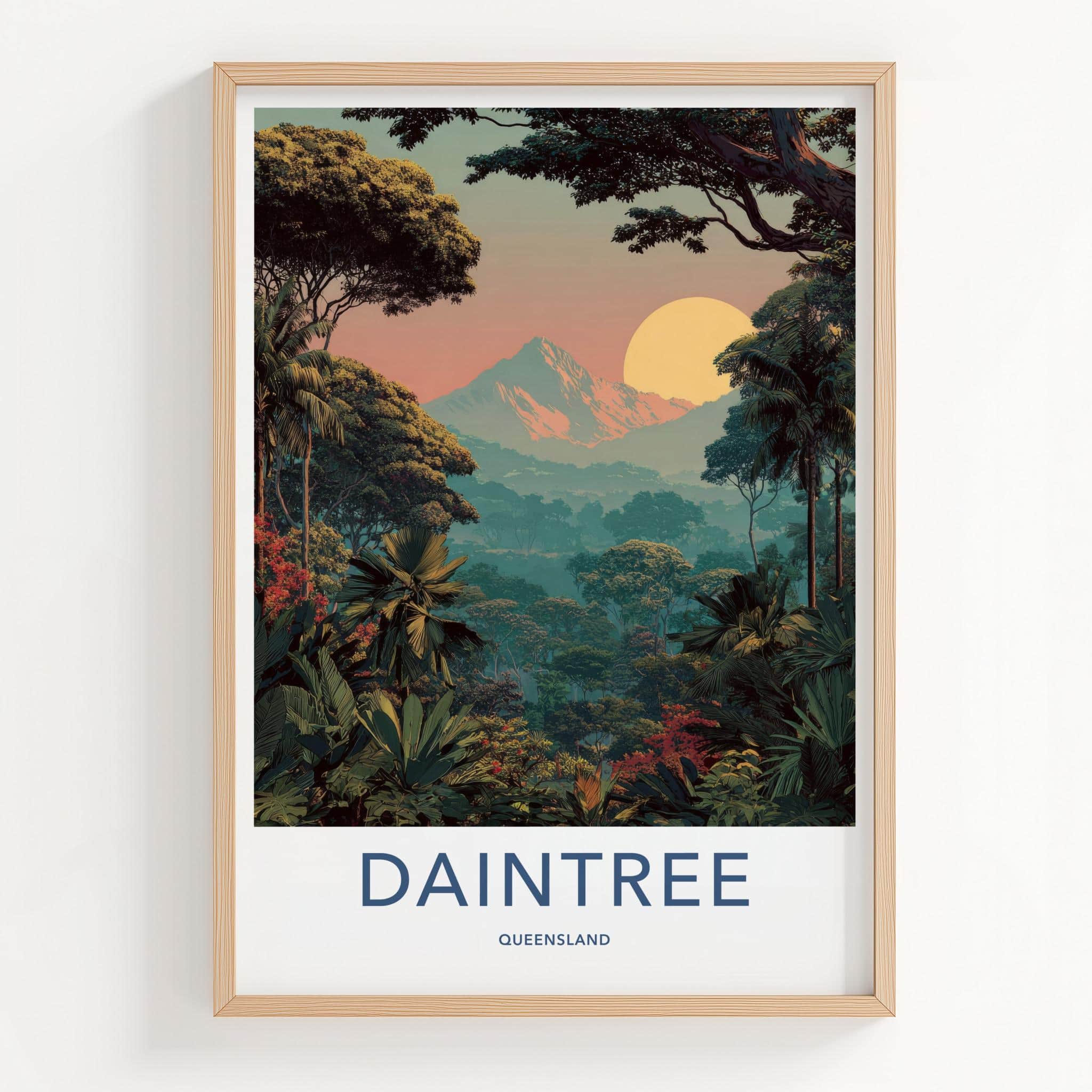 Daintree Poster - Queensland Travel Art - Lush Forest Sunset Home Decor