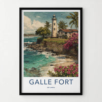 Galle Fort Poster - Sri Lanka Scenic Art - Iconic lighthouse bay Lounge Decor