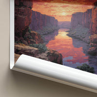 Gandikota Poster - India Art Print - Andhra Pradesh River Canyon Glow Home Art