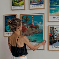 Galle Poster - Sri Lanka Travel Art - Tropical Beach Lighthouse Home Decor