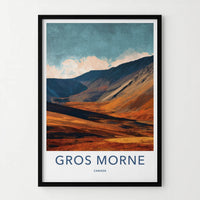 Gros Morne Poster - Canada Travel Art - Rugged Mountain Terrain Home Decor