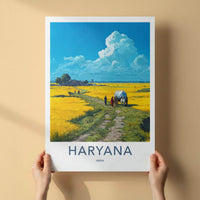Haryana Poster - India Travel Art - Haryana Rural Pathway Scene Wall Decor