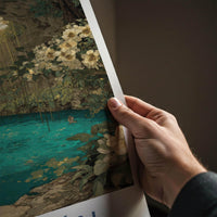 Yucatan Poster - Mexico Travel Art - Lush Cenote Entrance Home Decor