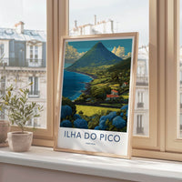 Ilha Do Pico Poster - Portugal Travel Art - Volcanic Coastal View Home Decor