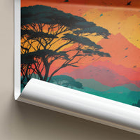 India Poster - India Travel Art - Gujarat Kite Flying Sunset Home Decor