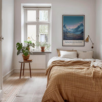 Innergschloss Poster - Austria Travel Art - Snowy Mountain Valley Home Decor