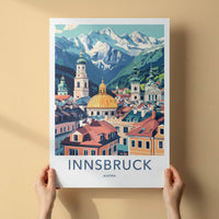Innsbruck Poster - Austria Travel Art - Alpine City Domes Home Decor