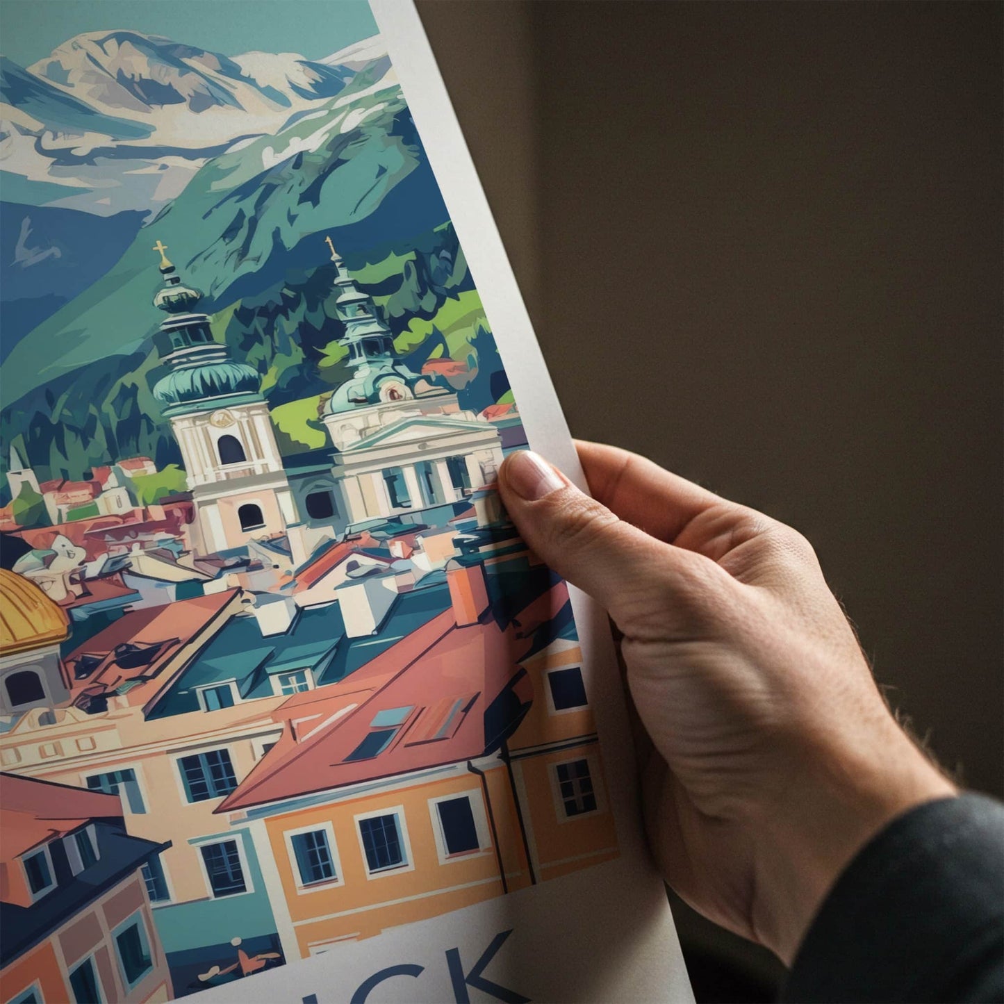 Innsbruck Poster - Austria Travel Art - Alpine City Domes Home Decor
