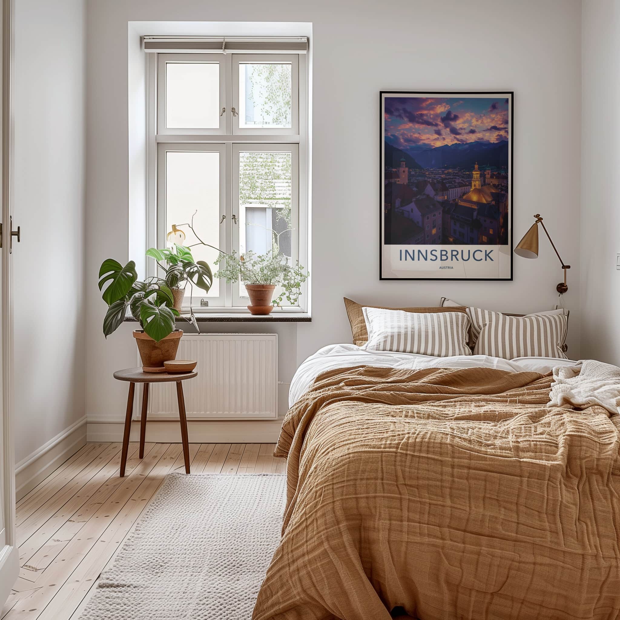 Innsbruck Poster - Austria Travel Art - Mountain City Sunset Home Decor