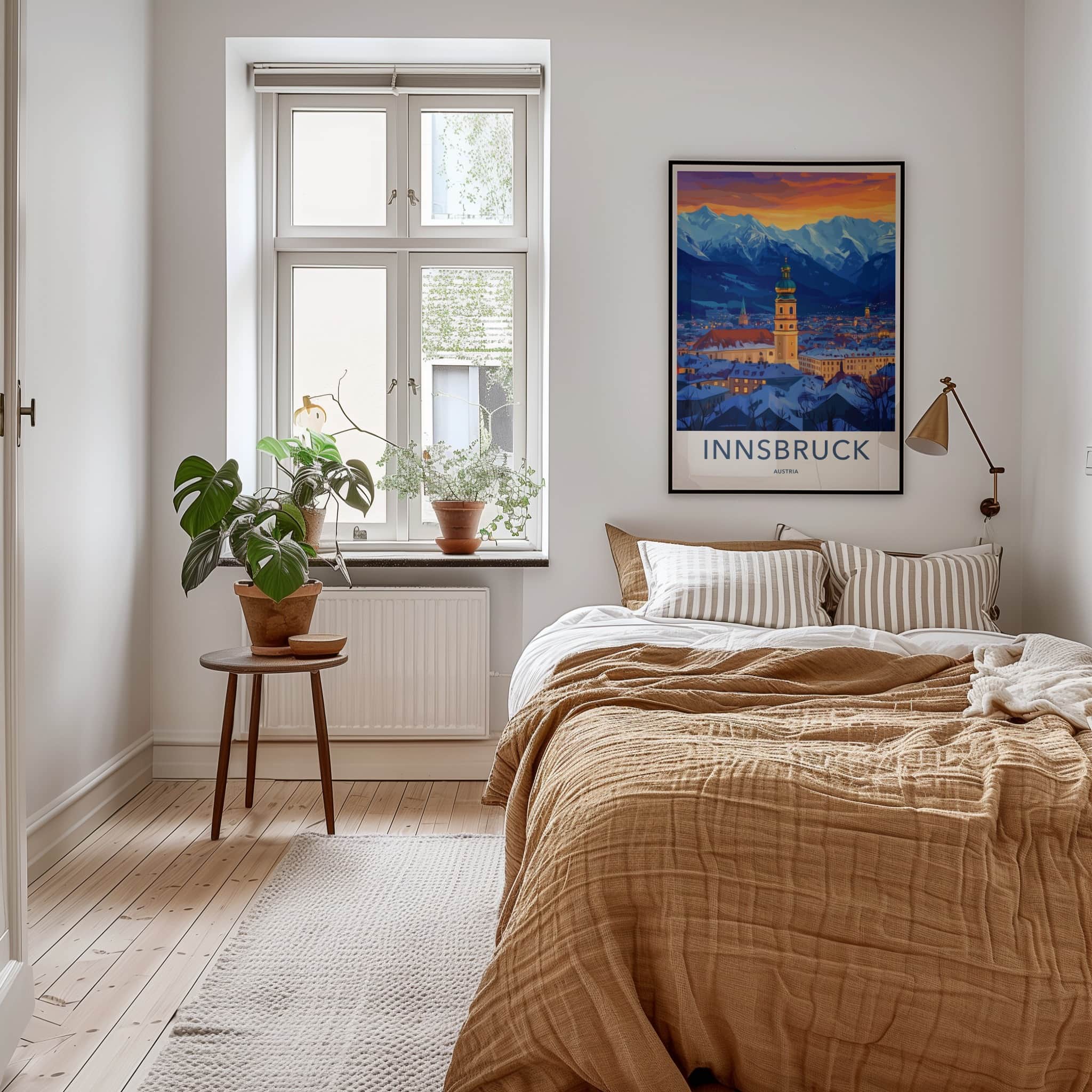 Innsbruck Poster - Austria Wall Art - Alpine City Sunset Home Decor