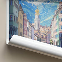 Innsbruck Poster - Austria Wall Art - Historic Street Alps Home Decor