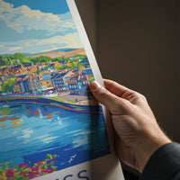 Inverness Poster - Scotland Travel Art - Riverfront Castle Town Wall Decor