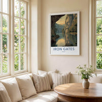 Iron Gates Poster - Romania Travel Art - Giant Rock Sculpture Home Decor