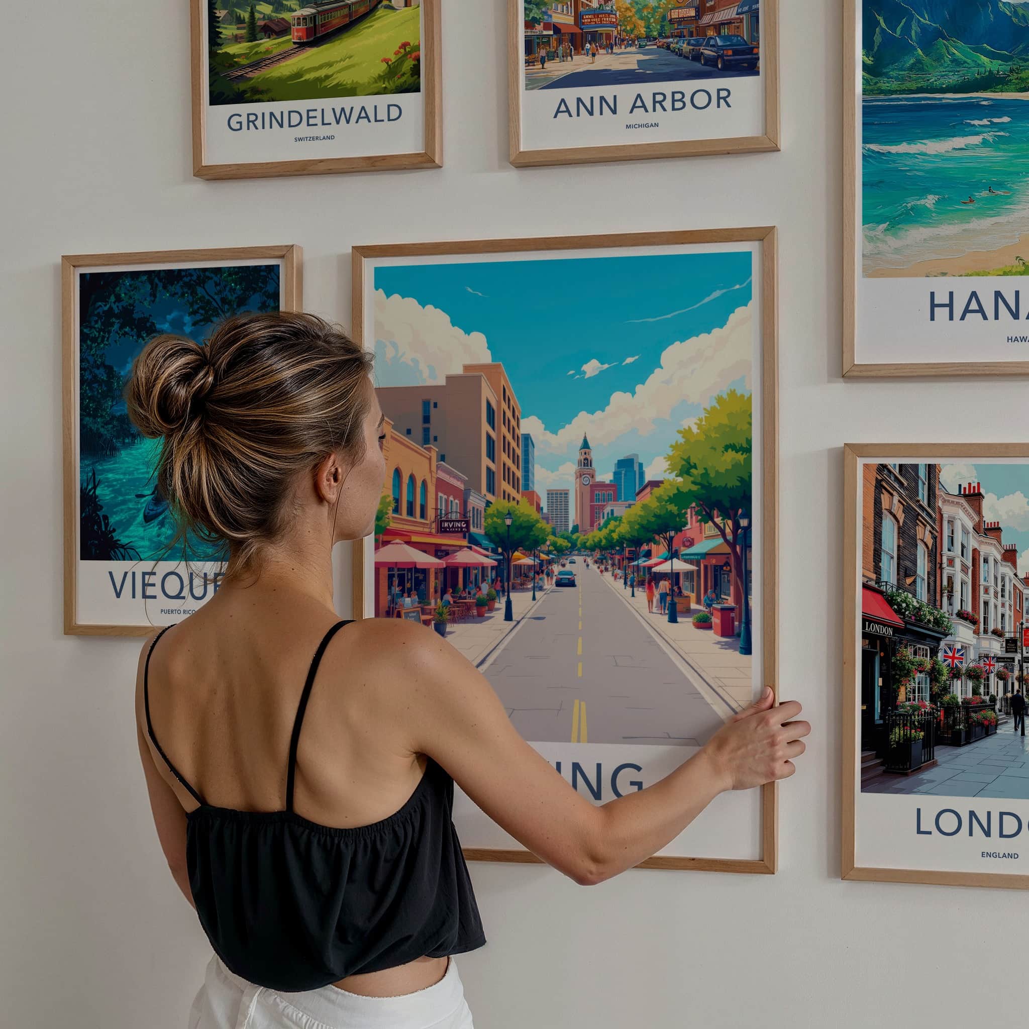Irving Poster - Texas Travel Art - Vibrant City Street Home Decor