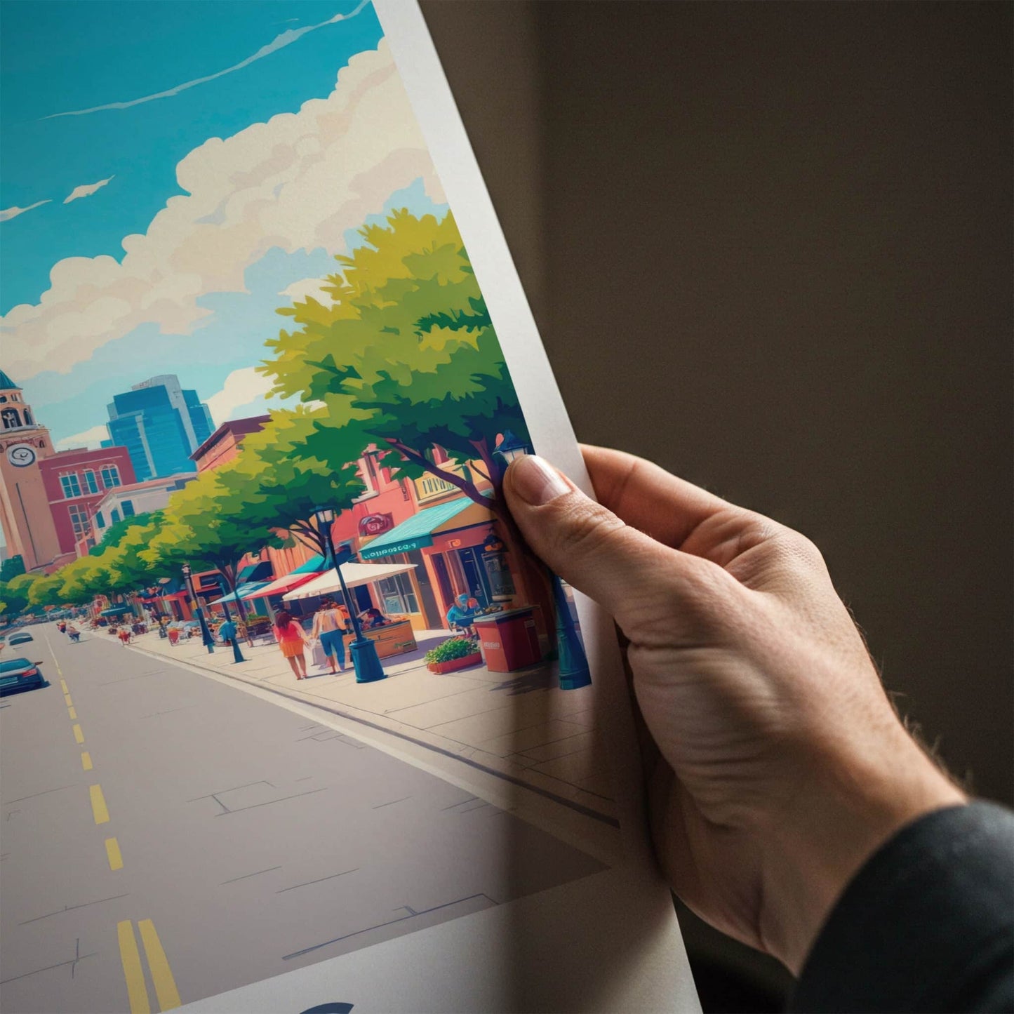 Irving Poster - Texas Travel Art - Vibrant City Street Home Decor