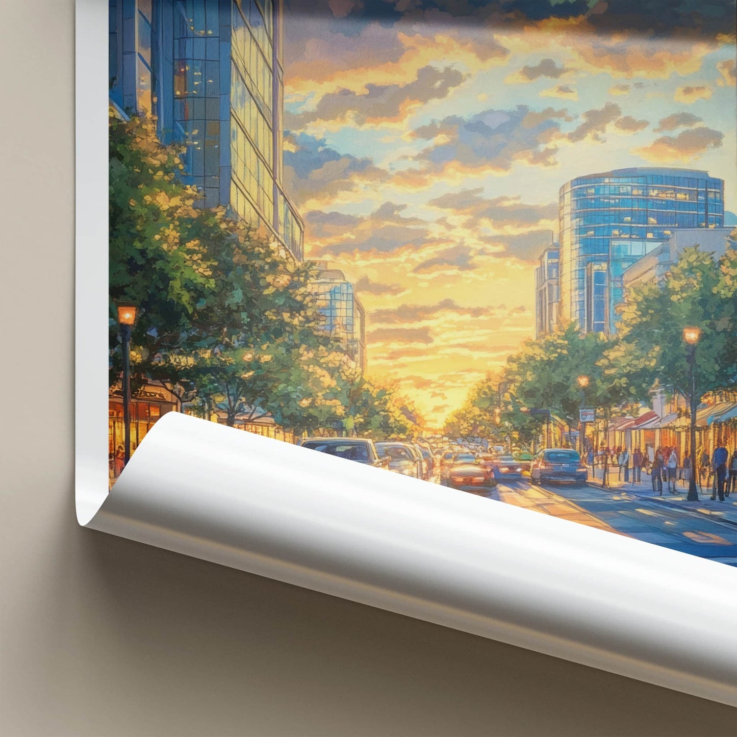 Irving Poster - Texas Travel Print - Golden Hour City Framed Decor