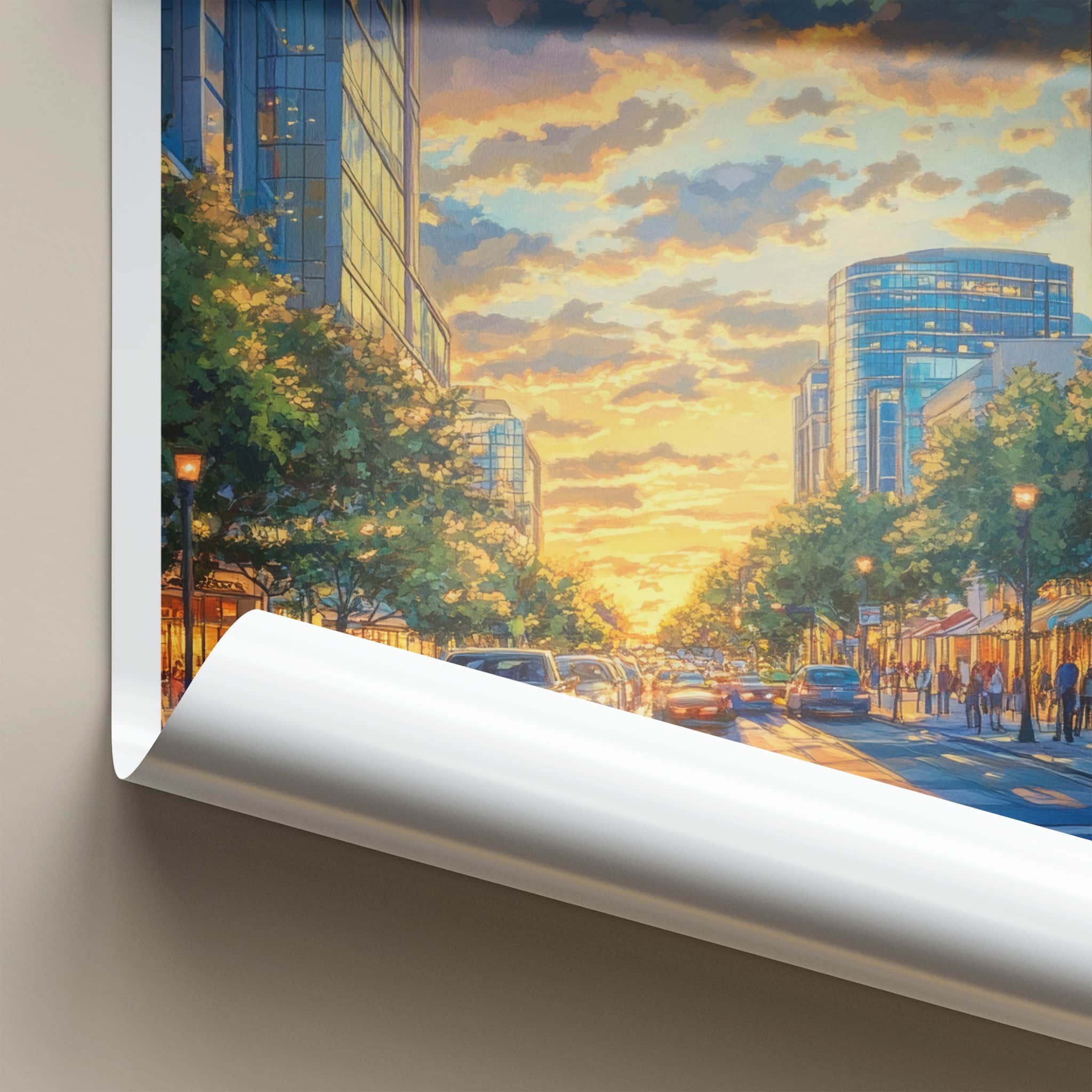 Irving Poster - Texas Travel Print - Golden Hour City Framed Decor