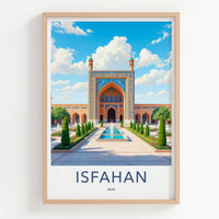 Isfahan Poster - Iran Travel Art - Grand Mosque Courtyard Wall Decor