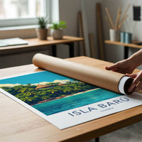 Isla Baru Poster - Colombia Travel Art - Tropical Island Retreat Home Decor