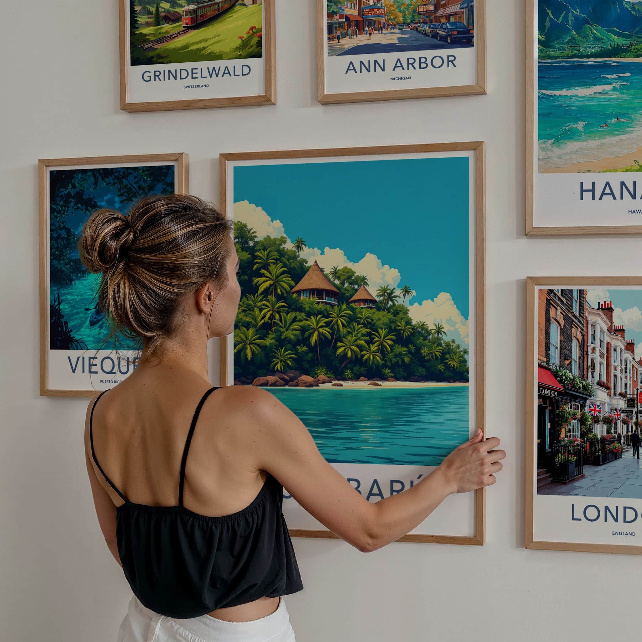Isla Baru Poster - Colombia Travel Art - Tropical Island Retreat Home Decor