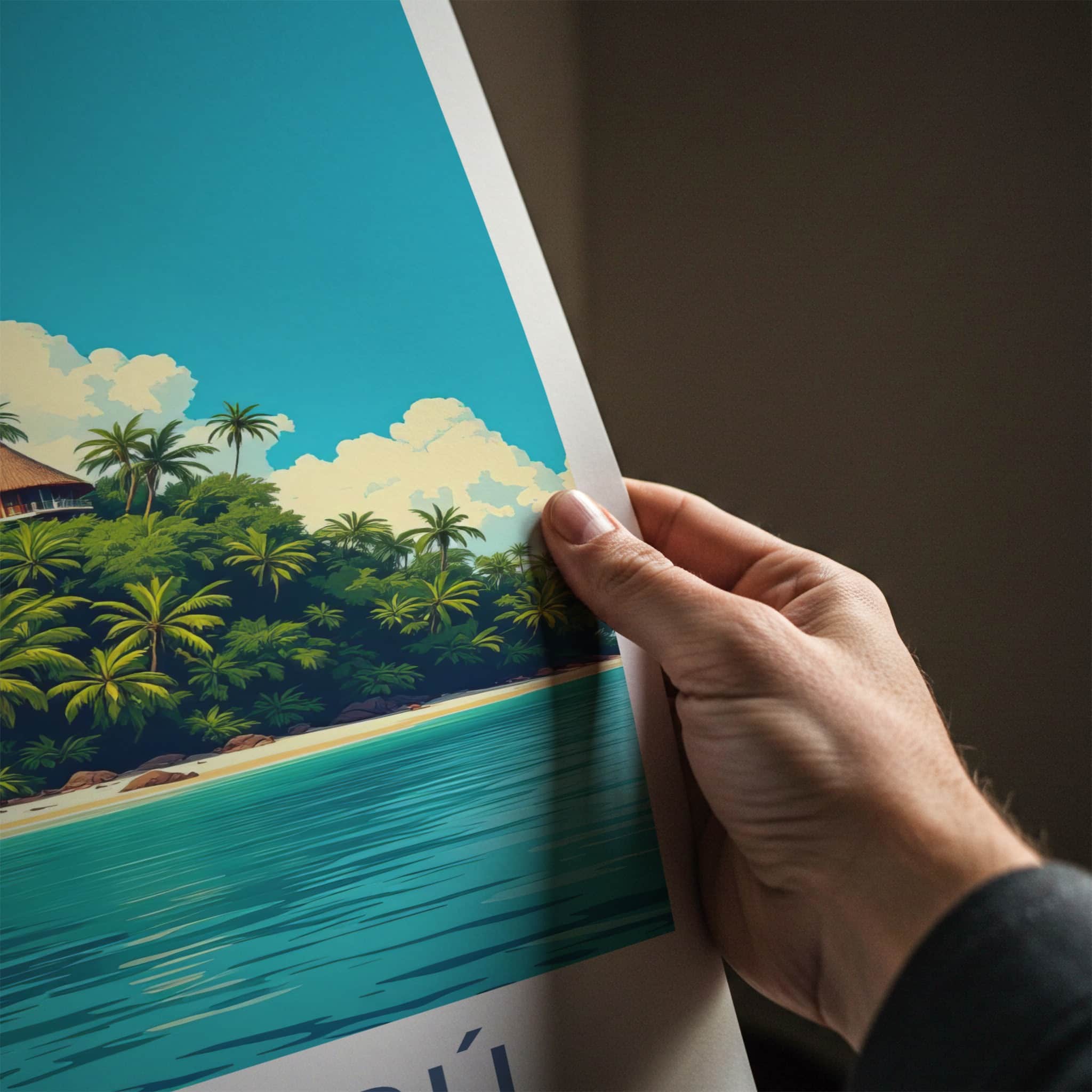 Isla Baru Poster - Colombia Travel Art - Tropical Island Retreat Home Decor