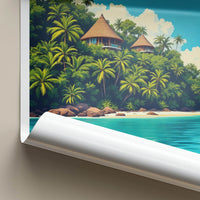 Isla Baru Poster - Colombia Travel Art - Tropical Island Retreat Home Decor