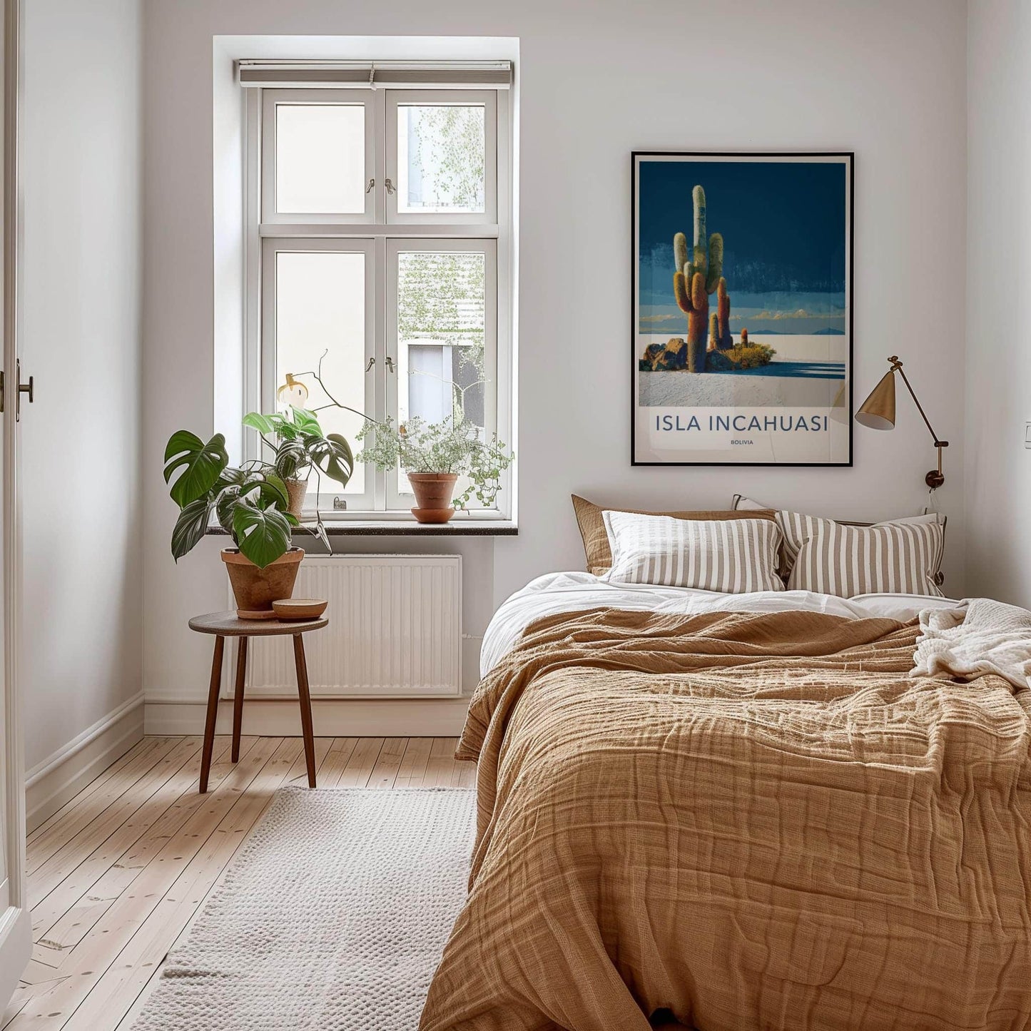 Isla Incahuasi Poster - Bolivia Framed Print - Desert Cactus Saltflat Framed Decor