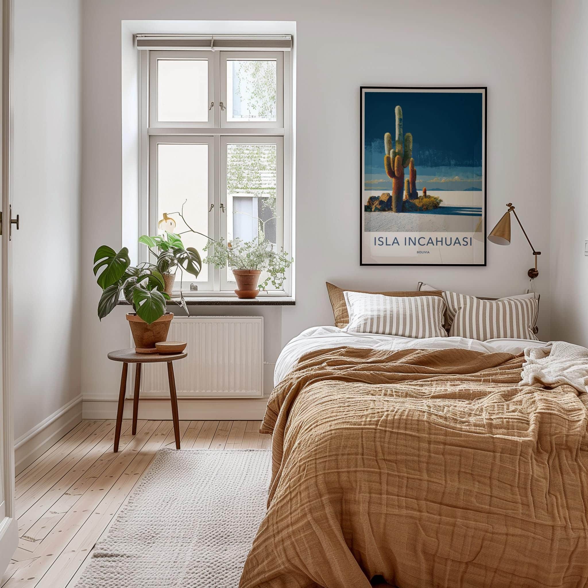 Isla Incahuasi Poster - Bolivia Framed Print - Desert Cactus Saltflat Framed Decor