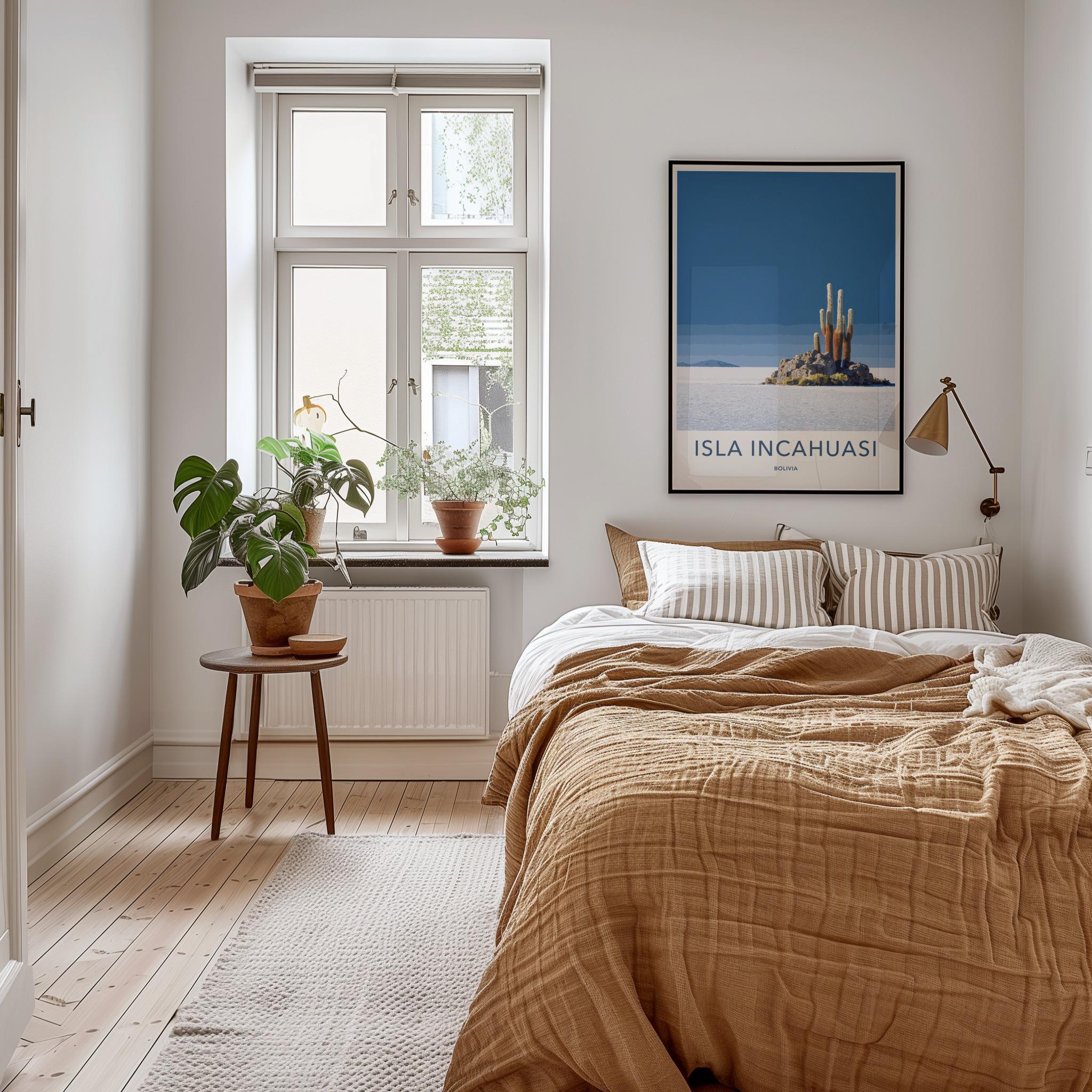Isla Incahuasi Poster - Bolivia Travel Art - Rocky Island Cactus Home Decor