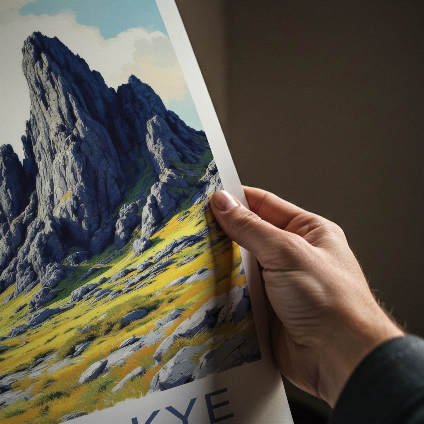 Isle Of Skye Poster - Scotland Travel Art - Dramatic Rock Formation Wall Decor