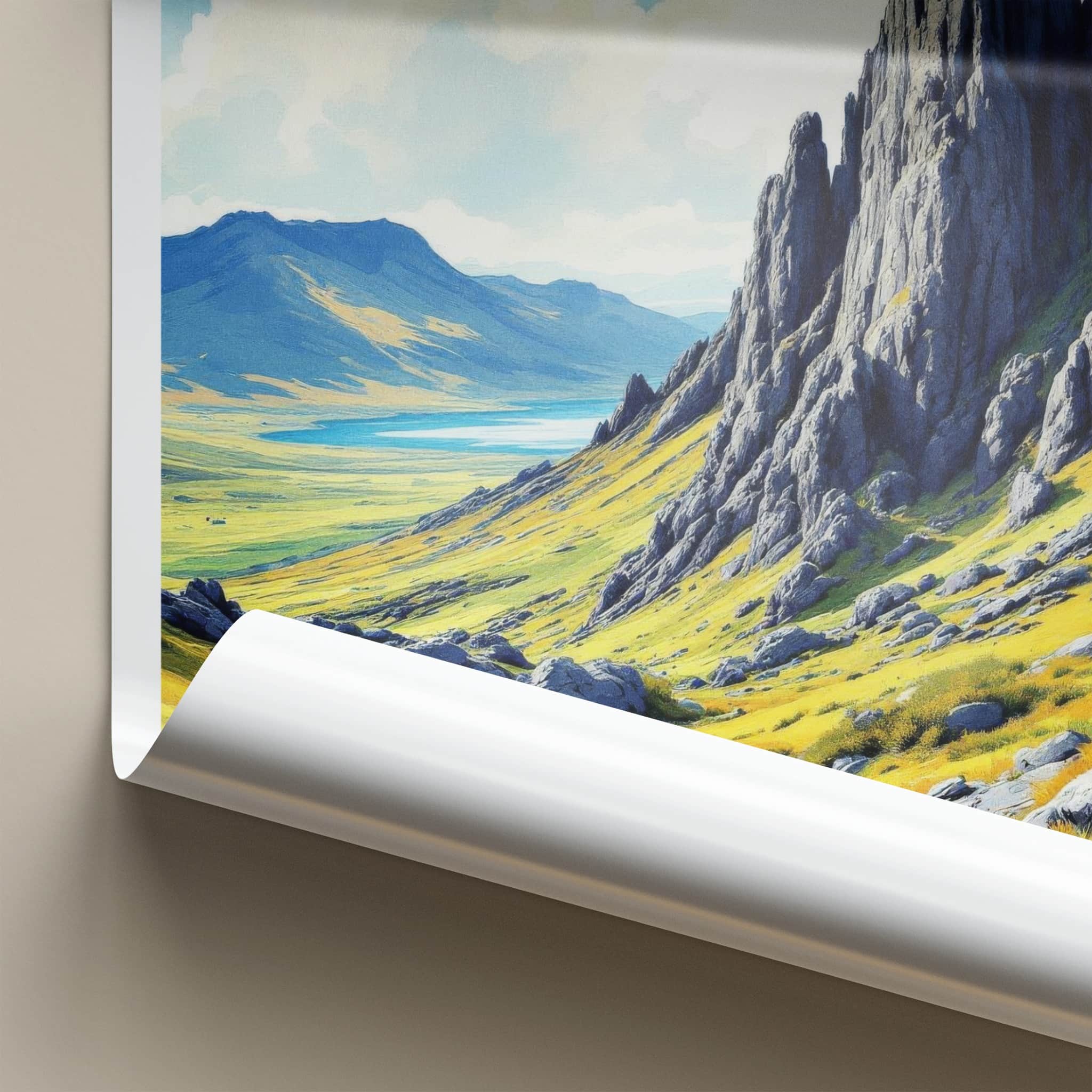 Isle Of Skye Poster - Scotland Travel Art - Dramatic Rock Formation Wall Decor