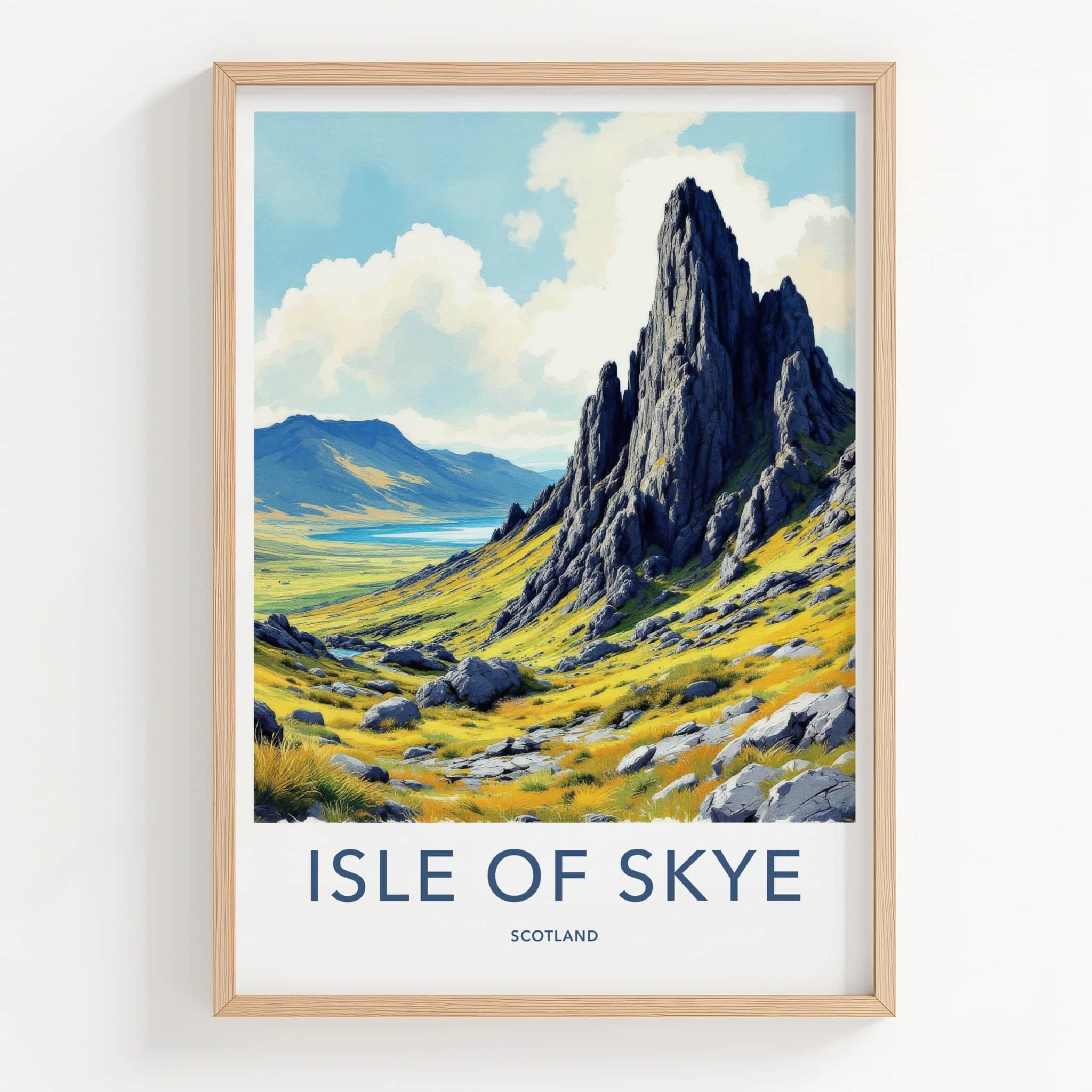 Isle Of Skye Poster - Scotland Travel Art - Dramatic Rock Formation Wall Decor