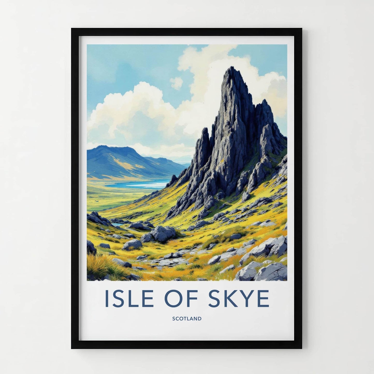 Isle Of Skye Poster - Scotland Travel Art - Dramatic Rock Formation Wall Decor