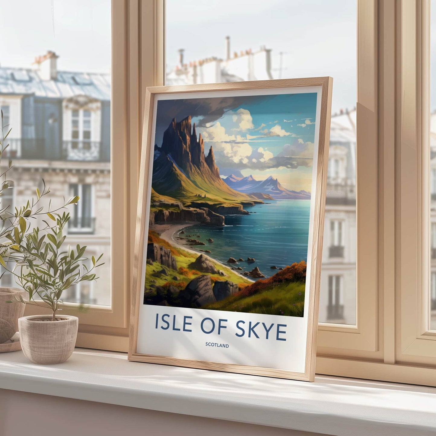 Isle Of Skye Poster - Scotland Travel Art - Rugged Mountain Coast Wall Decor