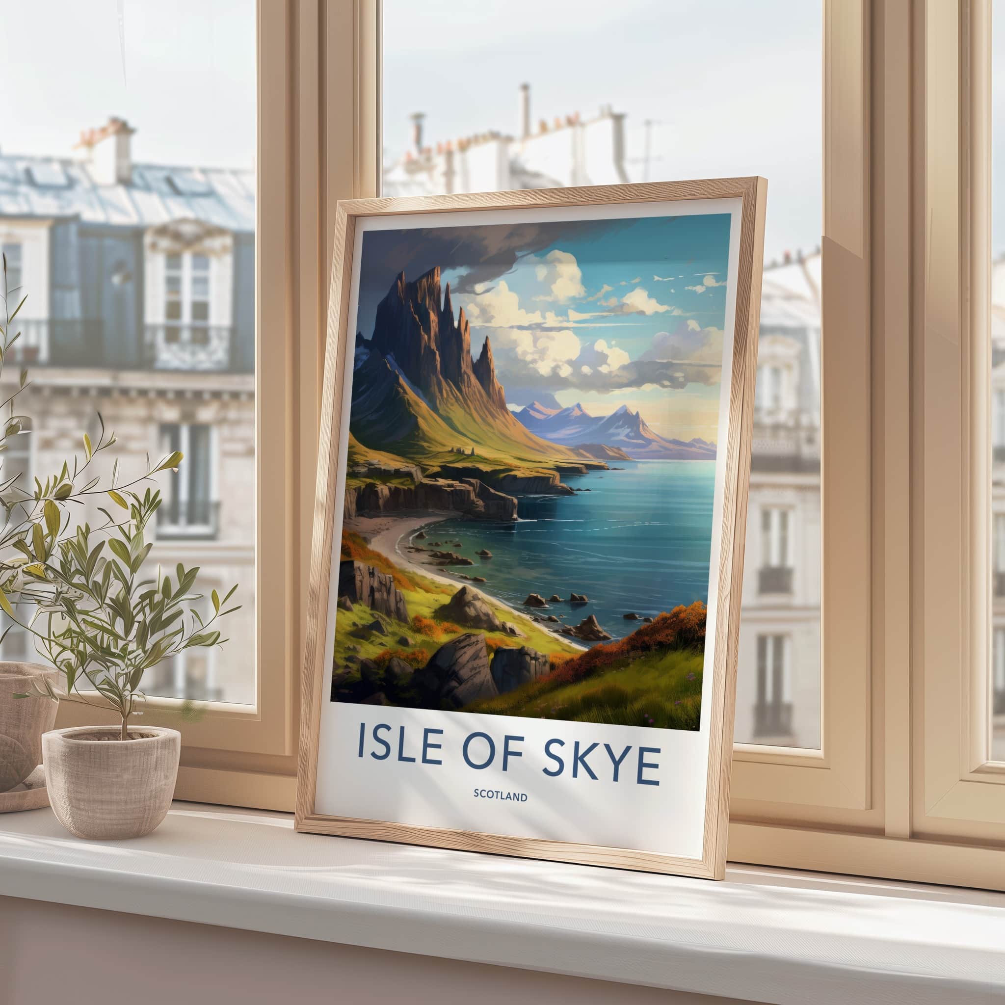 Isle Of Skye Poster - Scotland Travel Art - Rugged Mountain Coast Wall Decor