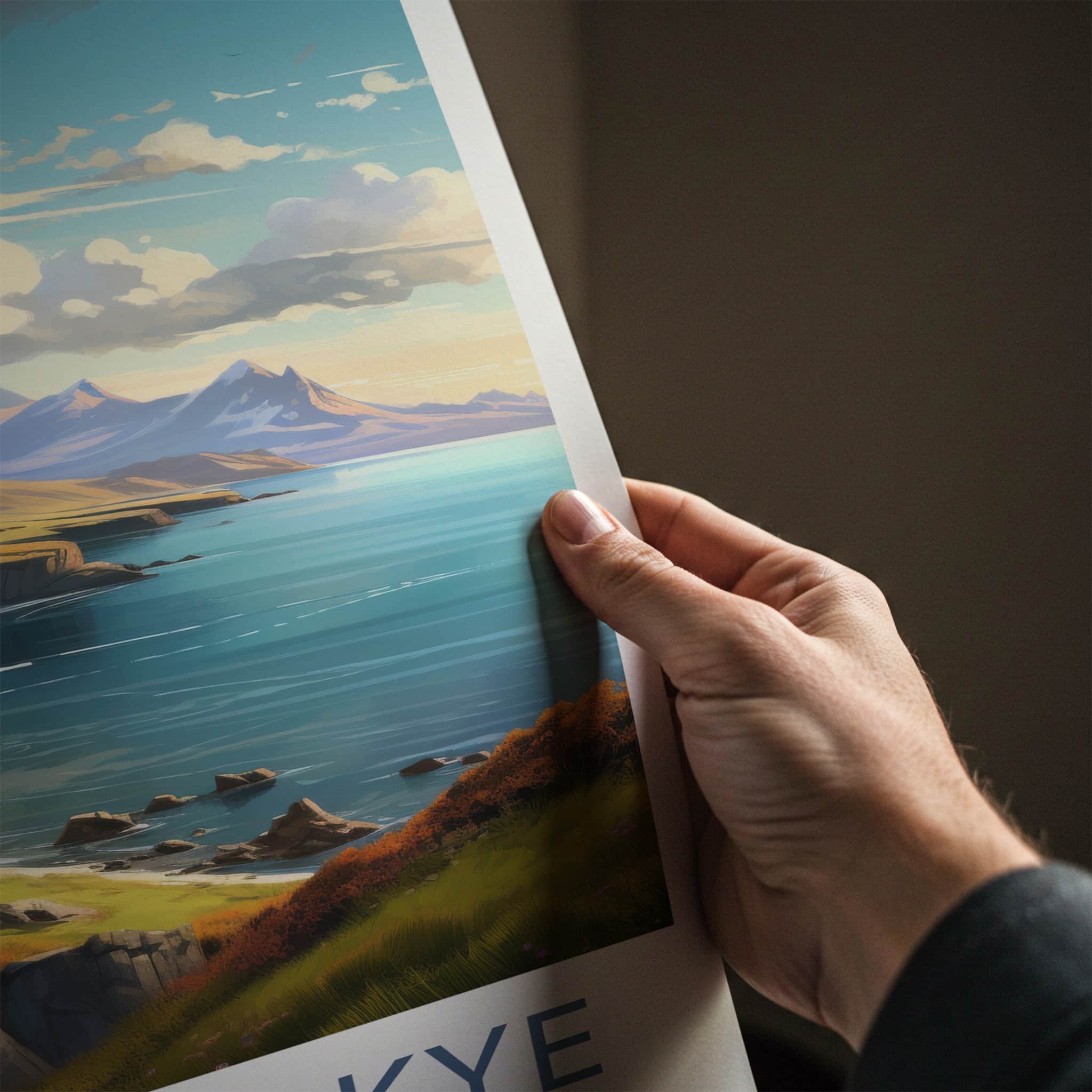 Isle Of Skye Poster - Scotland Travel Art - Rugged Mountain Coast Wall Decor