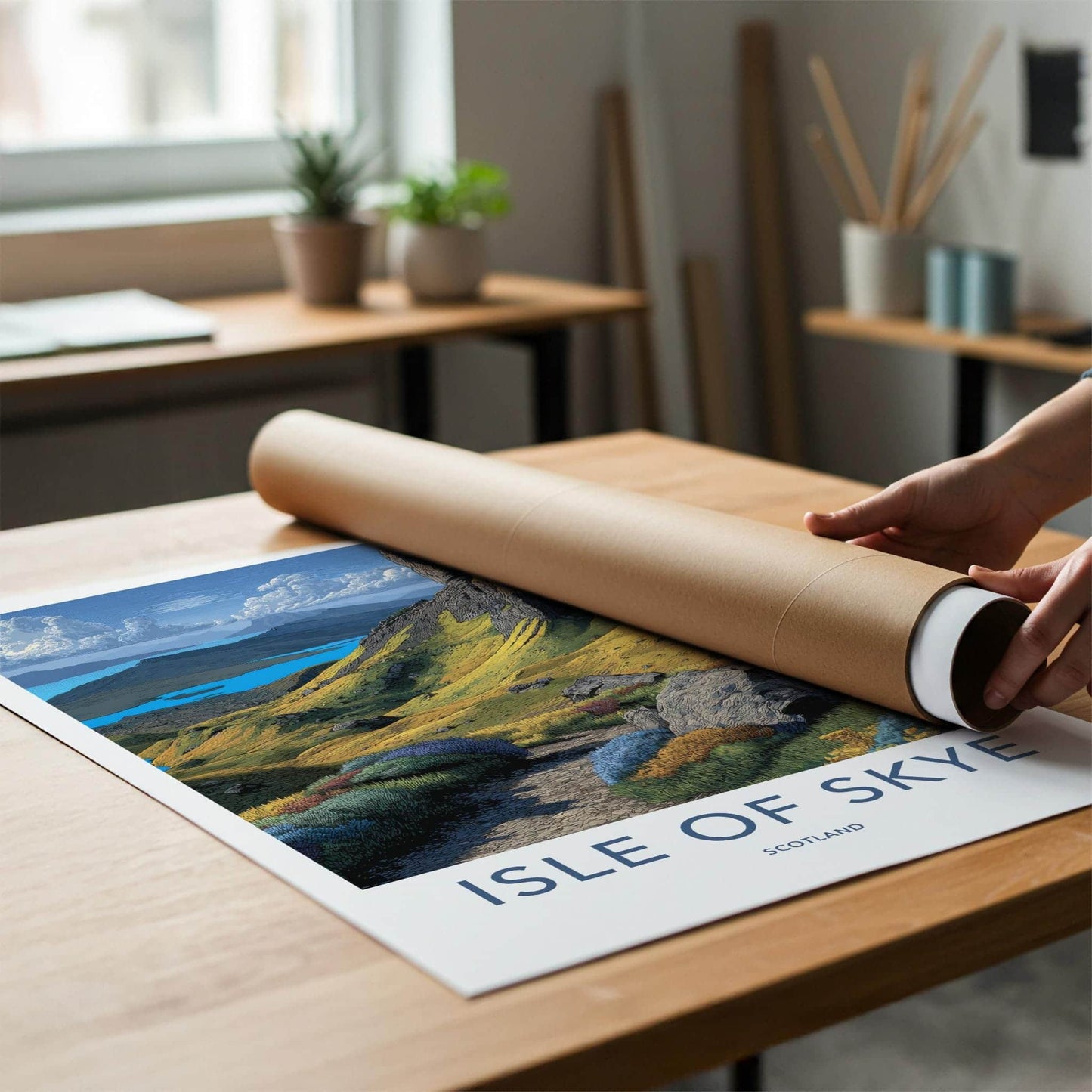 Isle Of Skye Poster - Scotland Travel Art - Storr Rock Formations Home Decor